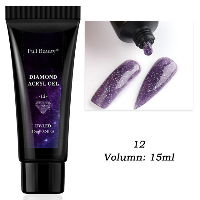 Full Beauty - 12-color glitter extension glue