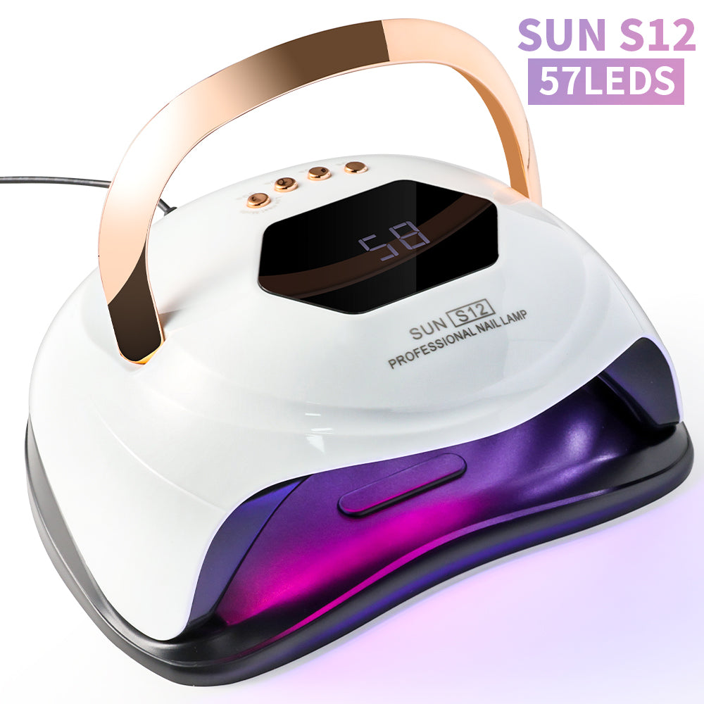UV LED Nail Lamp, Professional UV Nail Dryer Light For Gel Nails With 57 Beads, Fast Curing Gel Polish Lamp Auto Sensor 4 Timer Setting, Nail Art Drying Tools For Fingernail And Toenail